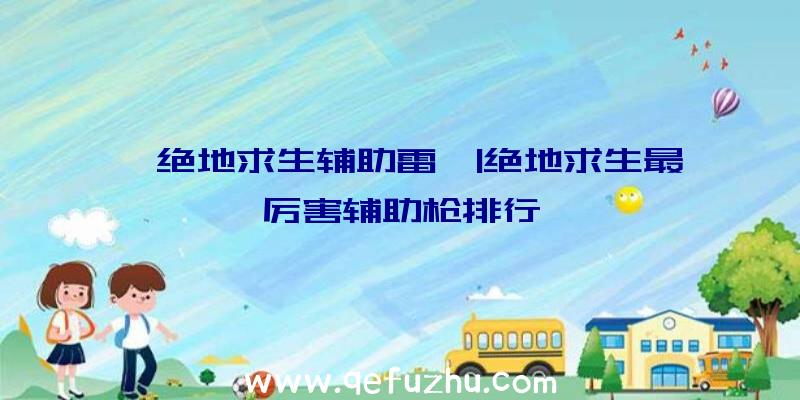 「绝地求生辅助雷」|绝地求生最厉害辅助枪排行